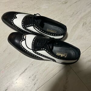 New Black and White Men's Lethato dress shoes , never worn